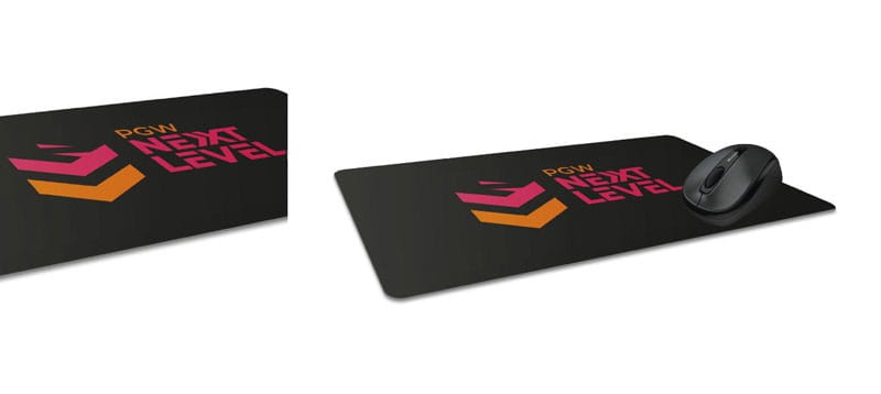 Black mouse pad with Paris Games Week Next Level logo