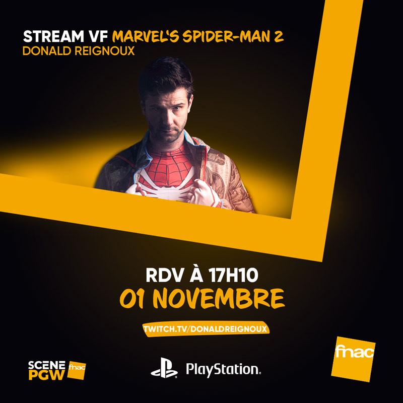 Spiderman french voice actor Donald Reignoux at PGW 2023