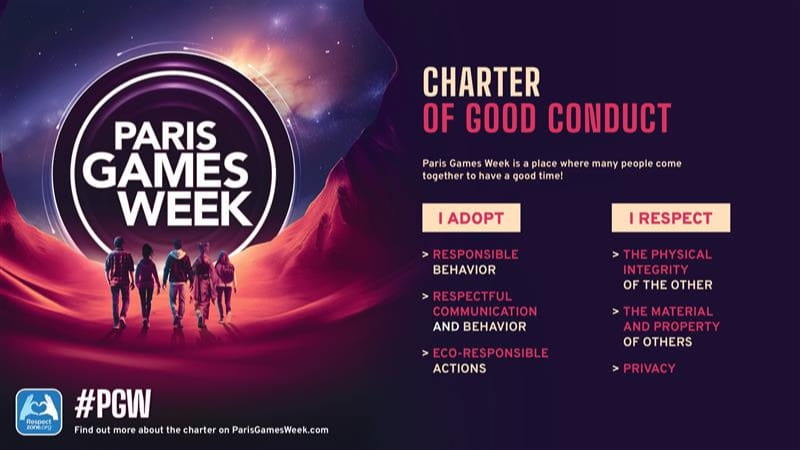 Paris Games Week 2024 code of conduct infographic