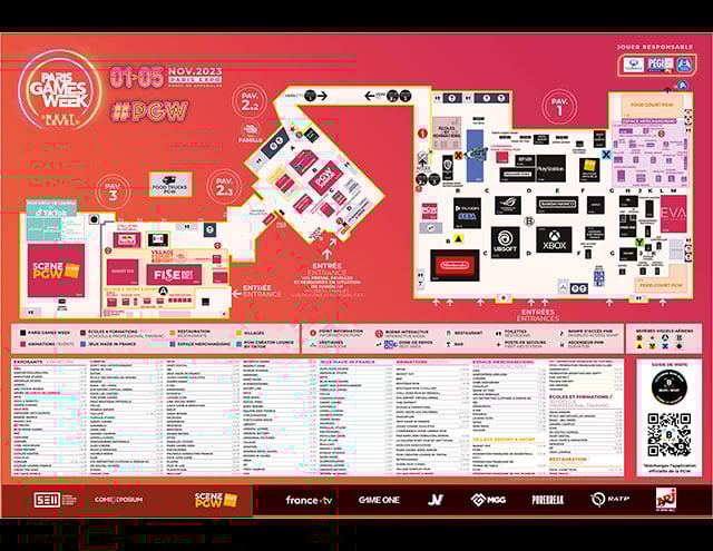 Le plan du salon Paris Games Week Édition 2023